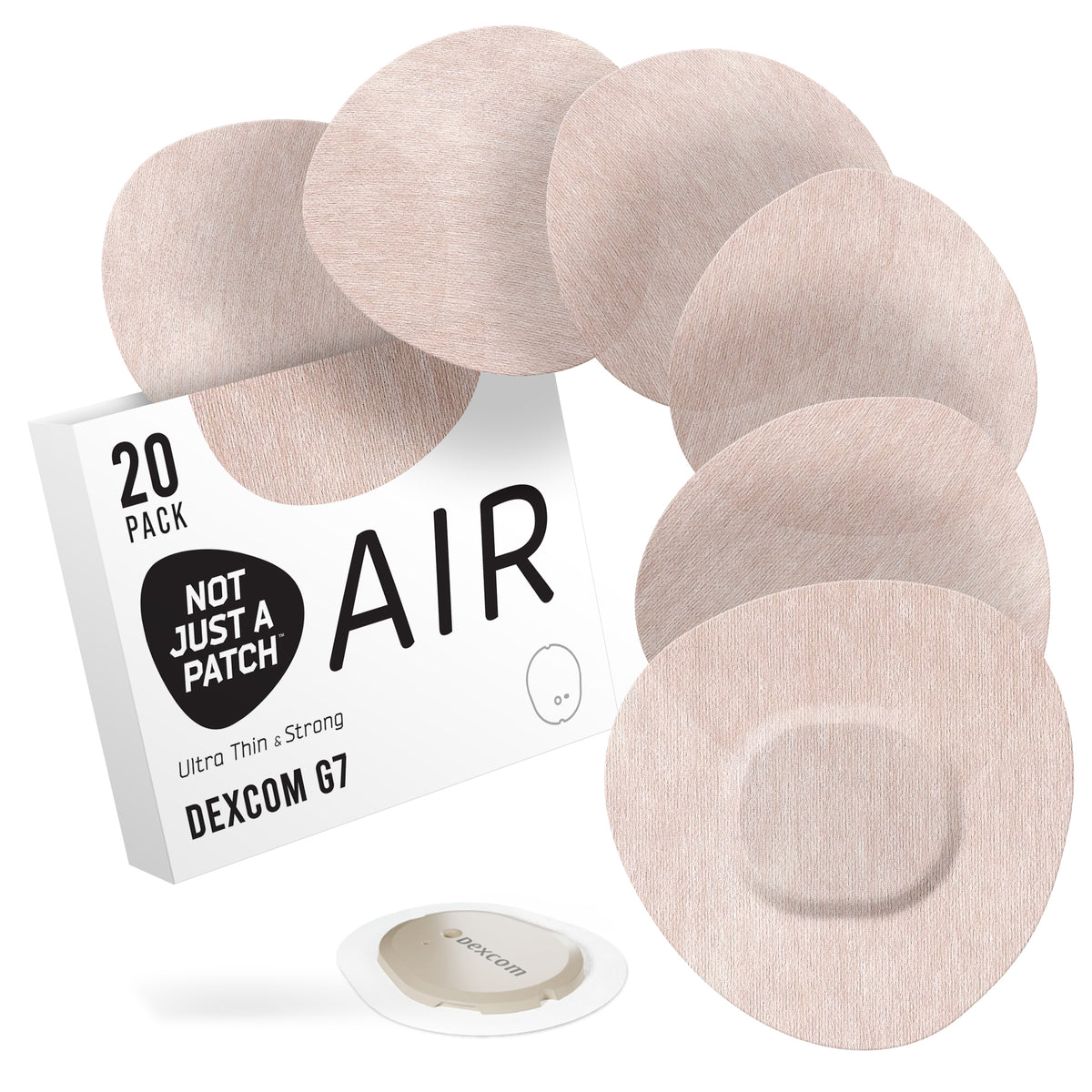 Not Just a Patch Air for Dexcom G7 & Libre 3 — Pack of 20