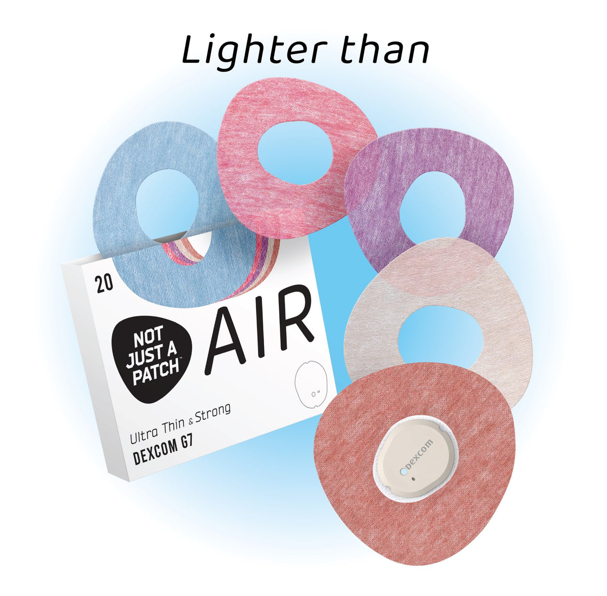 Not Just a Patch Air for Dexcom G7 & Libre 3 — Pack of 20