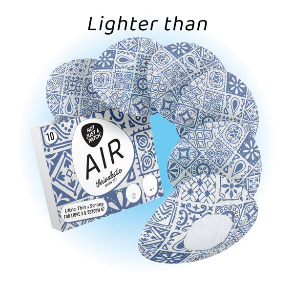 Not Just a Patch × Thrivabetic Air: Mediterranean Blue — Pack of 10
